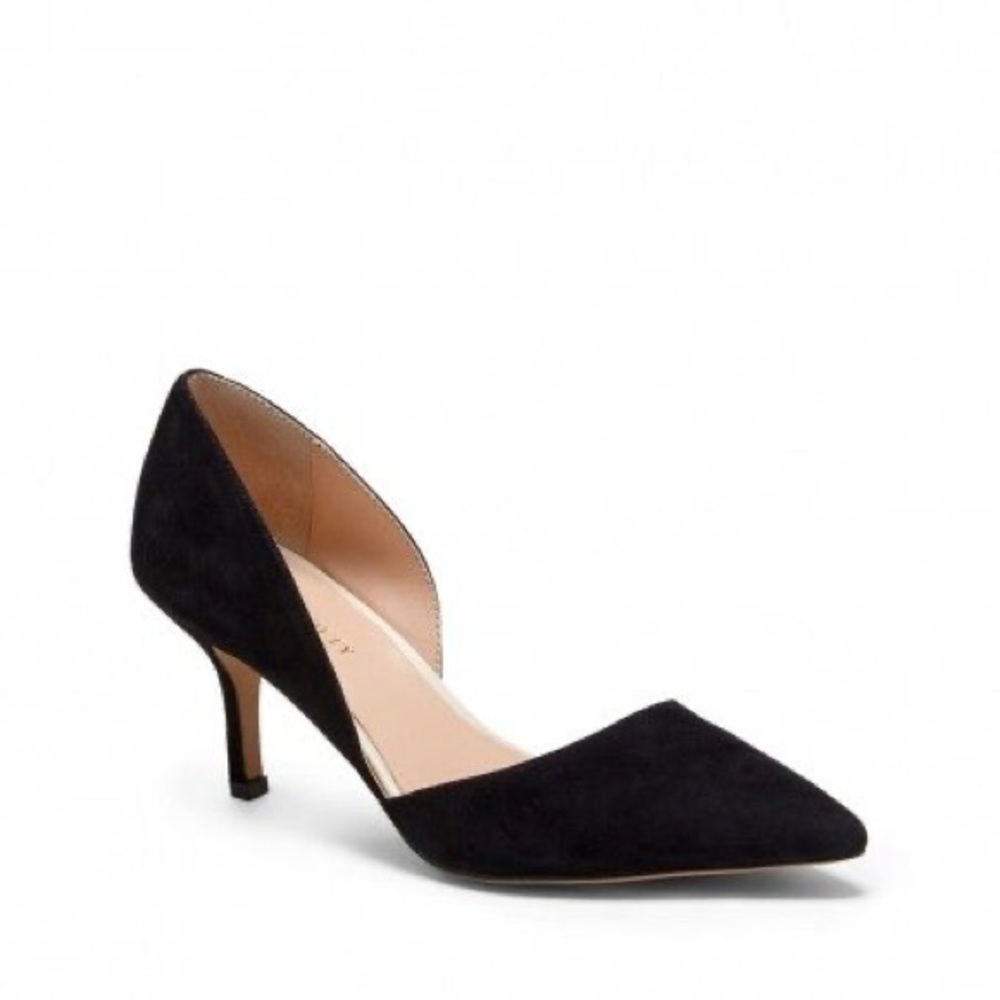 Sole Society D’orsay Black Suede Pump.